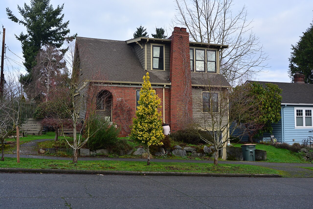 Brick and shingle house at NW 75th and Dibble Ave NW, Seattle
